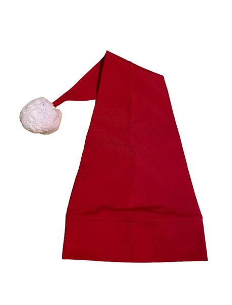 Tonttulakki joulunpunainen, valkoinen tupsu